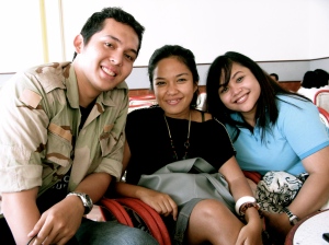 Erik (my cousin), me and Artya (my old friend)